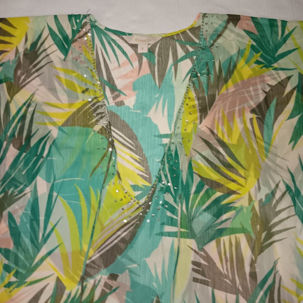 ACCESSORIZE WOMEN'S  FLORAL PRINT SWIM COVERUP